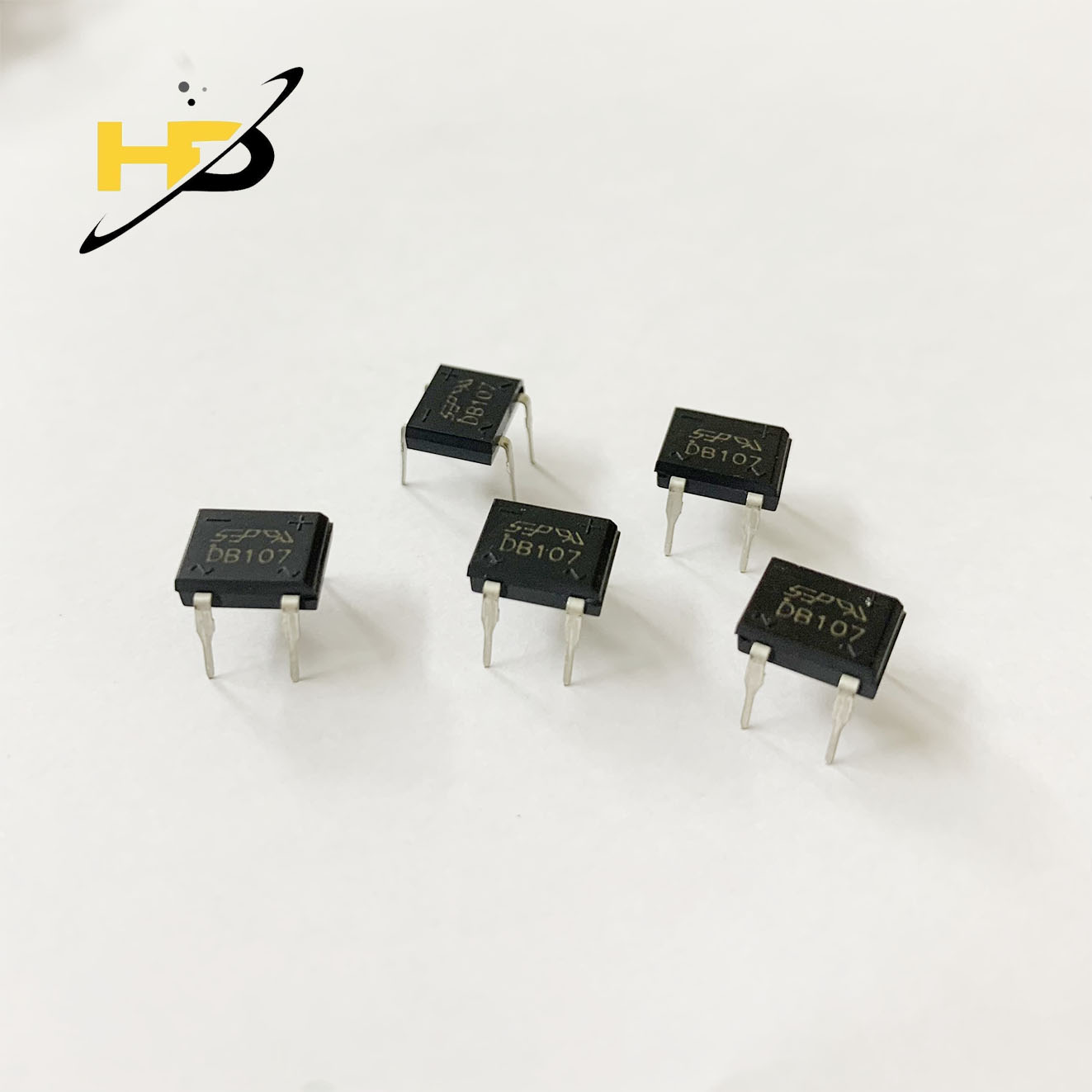 Combo 5 Diode Cầu DB107 1A 1000V DIP4 Loại Chân Cắm (Mới)