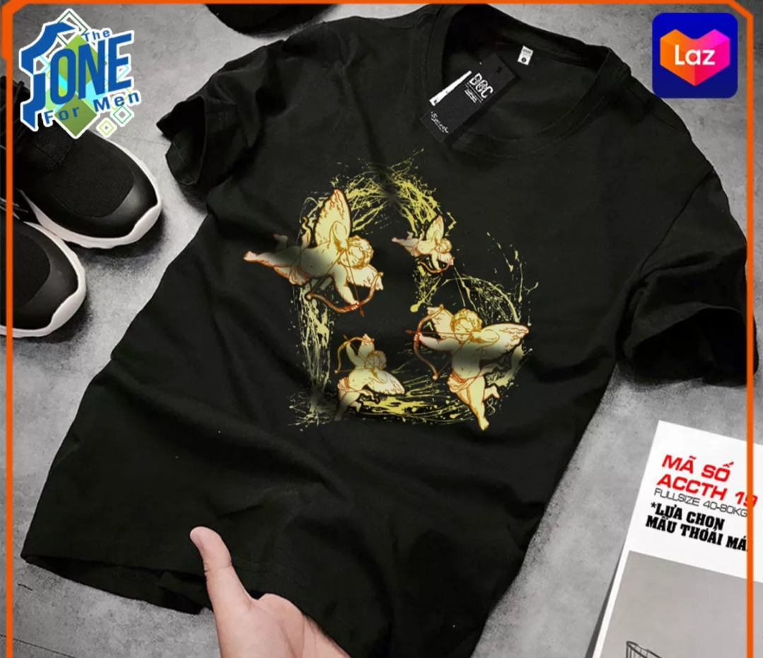 [HCM XẢ HÀNG - ĐỒNG GIÁ 19k Áo Thun Nam Nữ Form Rộng In Hình THẦN TÌNH YÊU độc đẹp Vải Dày Mịn Thiết Kế Thời Trang Đường May Sắc Sảo