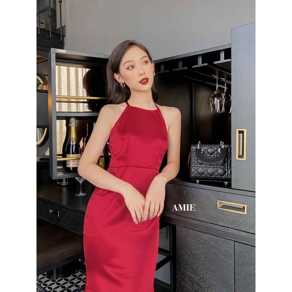 Đầm Body Đuôi Cá Amie Hở Lưng Phi Lụa Nữ Cao Cấp Loại 1 Quý Phái