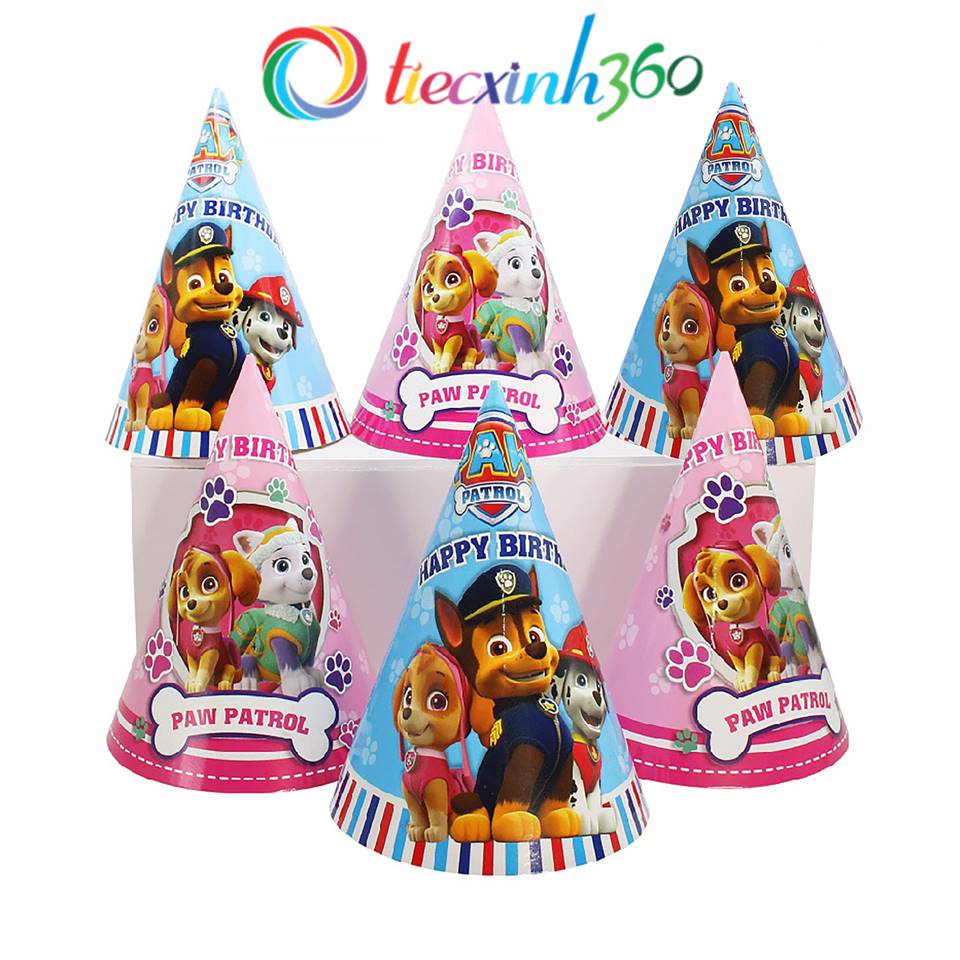 6 NÓN SINH NHẬT CHÓ CỨU HỘ PAW PATROL