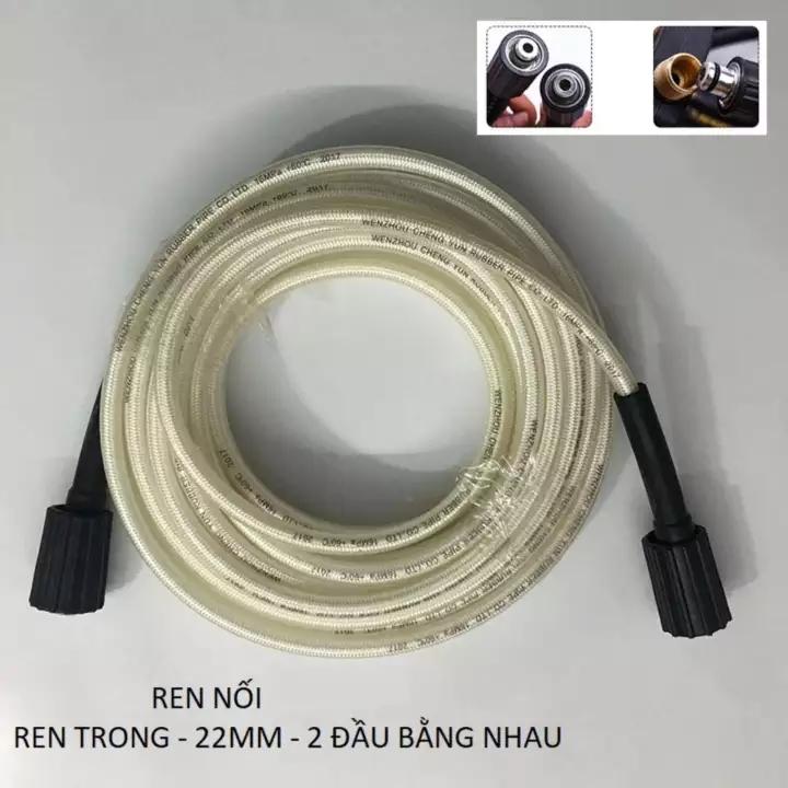 Dây Rửa Xe 10m Cho Máy Bơm Xịt Rửa Áp Lực Cao, , Máy rửa xe xách tay,Ren Trong 22mm