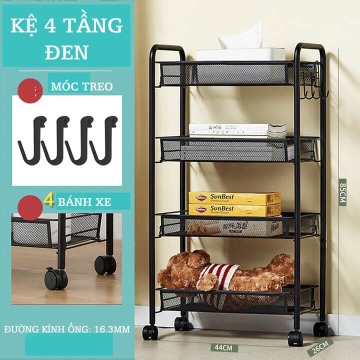 Kệ Để Đồ Đa Năng Có Bánh Xe K04