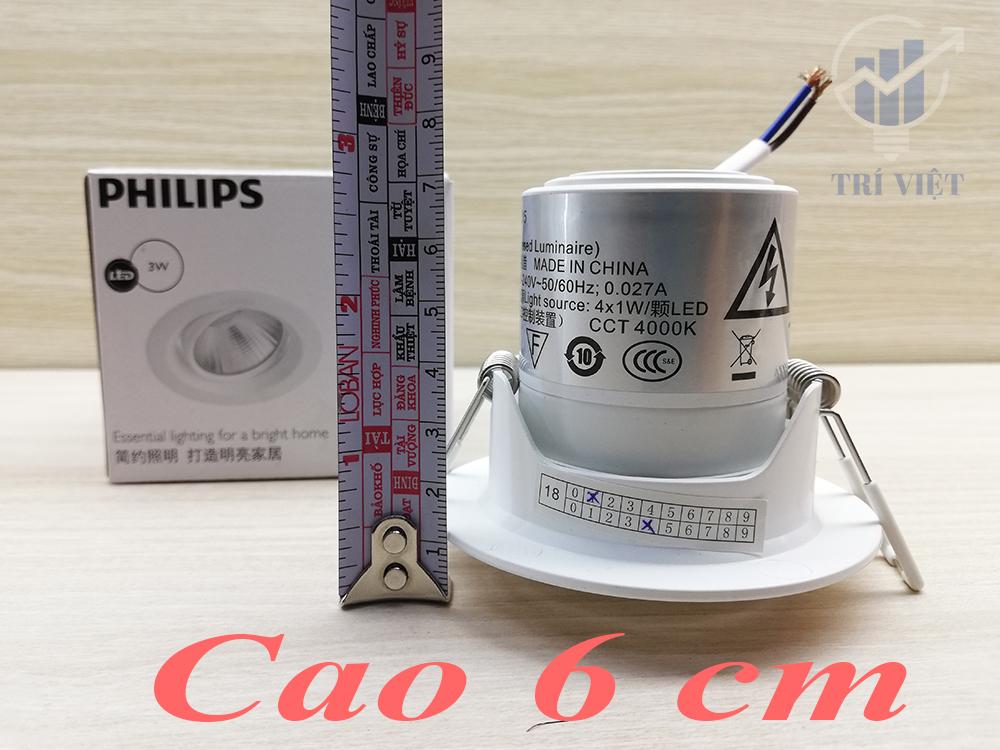 [HCM]COMBO 12 CÂY ĐÈN LED ÂM TRẦN PHILIPS 3W – ĐÈN CHIẾU ĐIỂM