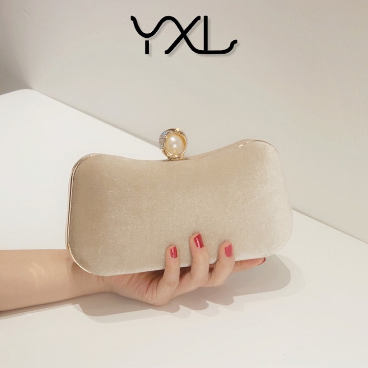 Ví cầm tay nữ dự tiệc da lộn CNT29