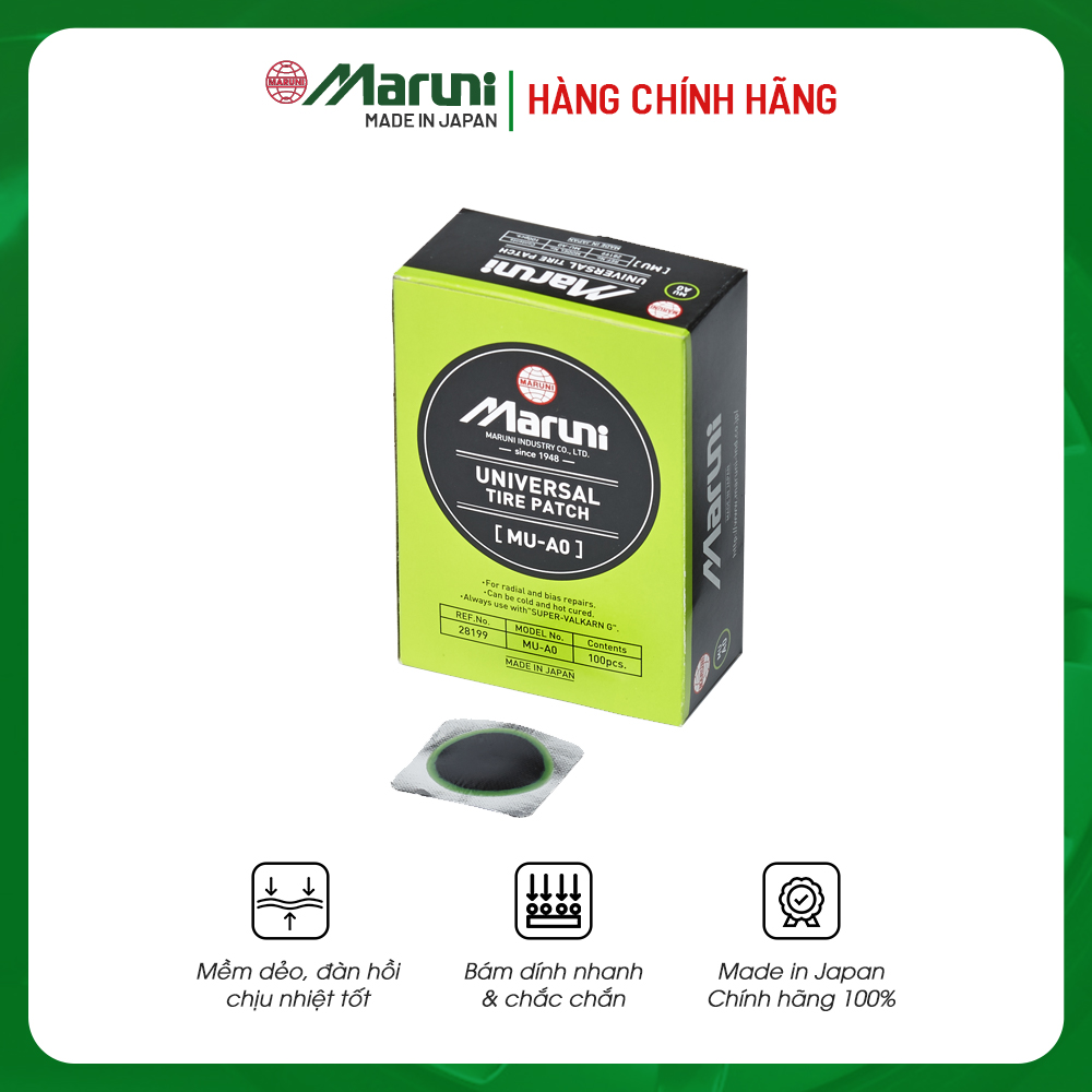 Miếng vá lốp không săm Nhật Bản Maruni MU-A0 (34mm)
