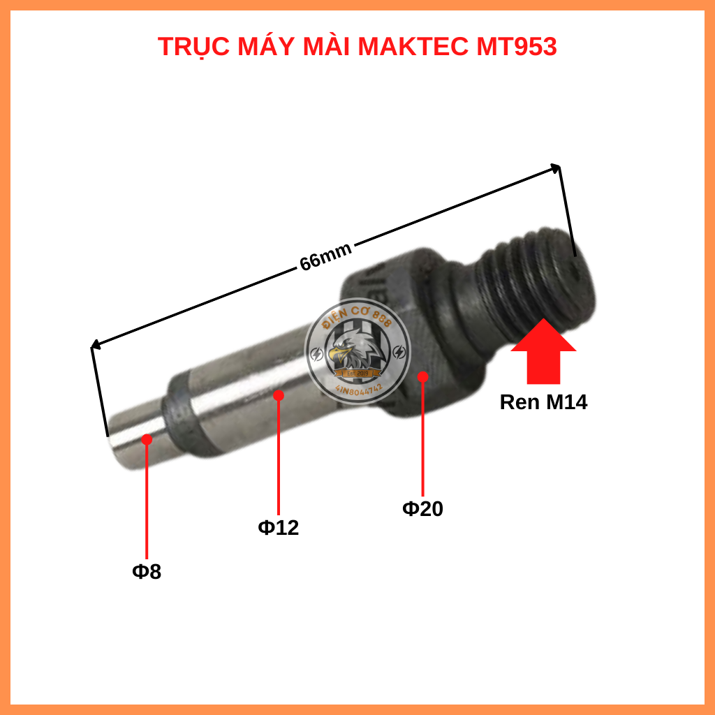 Trục - cốt nhông mài maktec mt953, mt961