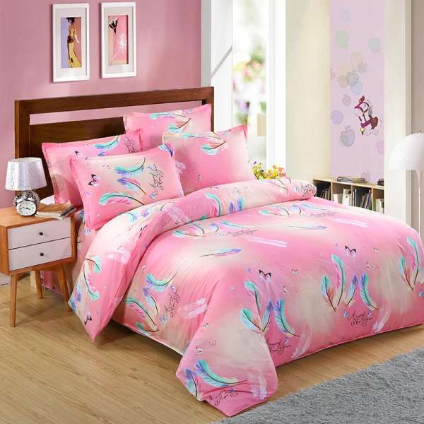 Trên Giường Bộ Bốn Chiếc 100% Cotton Mùa Đông 100% Cotton Duy Nhất Hai Người Ga Trải Giường Vỏ Chăn Ba Sinh Viên 1.8 M 2.0m Giường