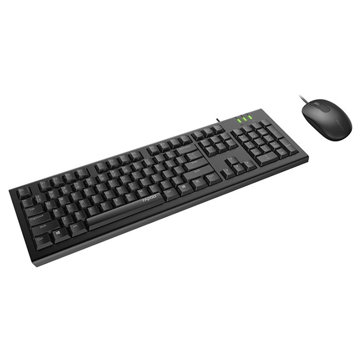 Bộ Bàn Phím Và Chuột Có Dây Rapoo X120Pro