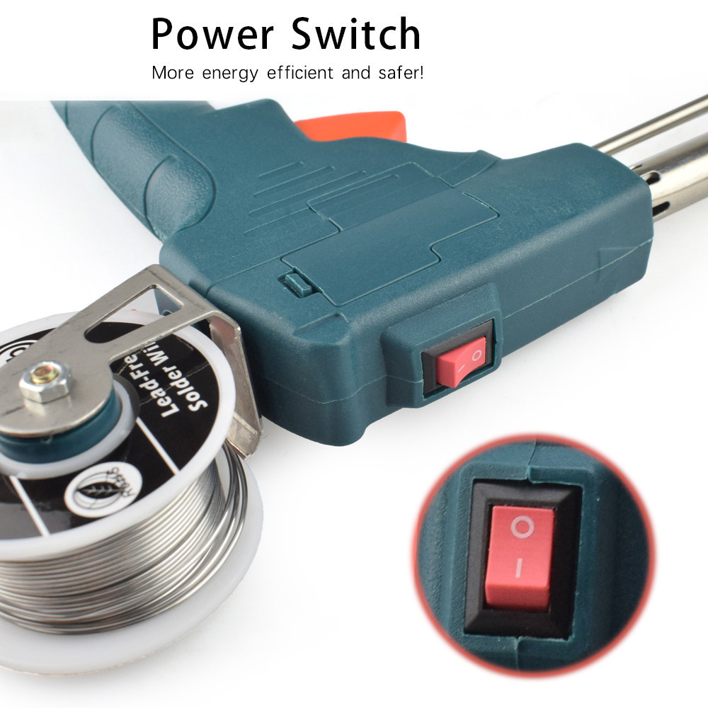 mỏ hàn thiếc - mỏ hàn đẩy thiếc tự động (1 mỏ hàn + 1 dụng cụ hút thiếc + 1 cuộn thiếc + 1 nhíp)