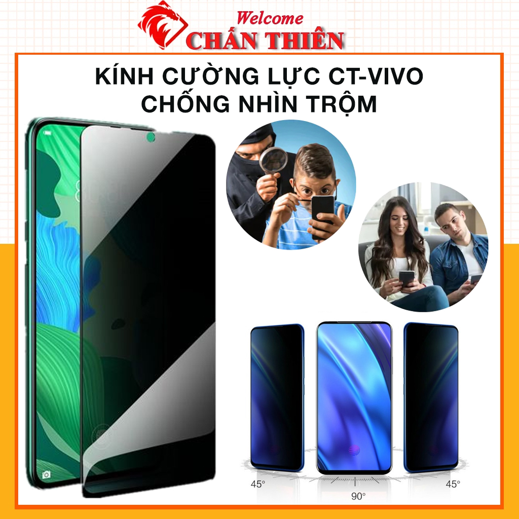 Kính cường lực chống nhìn trộm vivo Y21 Y21S Y20 Y20S V21 Y12S Y20I Y50 Y30 Y19 U3 Y11 Y15 Y17 Y12 Y3 U10 Y15S [CNT]