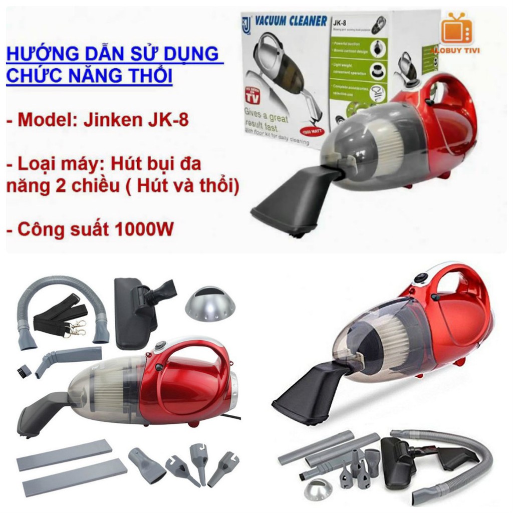 Máy Hút Bụi Mini Cầm Tay Jk8 Hai Chiều