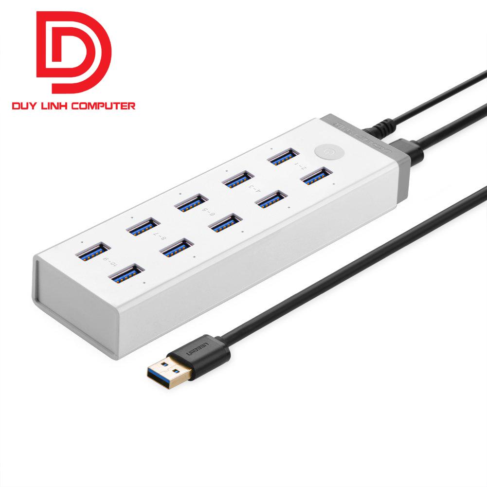 Bộ chia USB 10 cổng tốc độ cao chuẩn 3.0 cao cấp Ugreen 20297