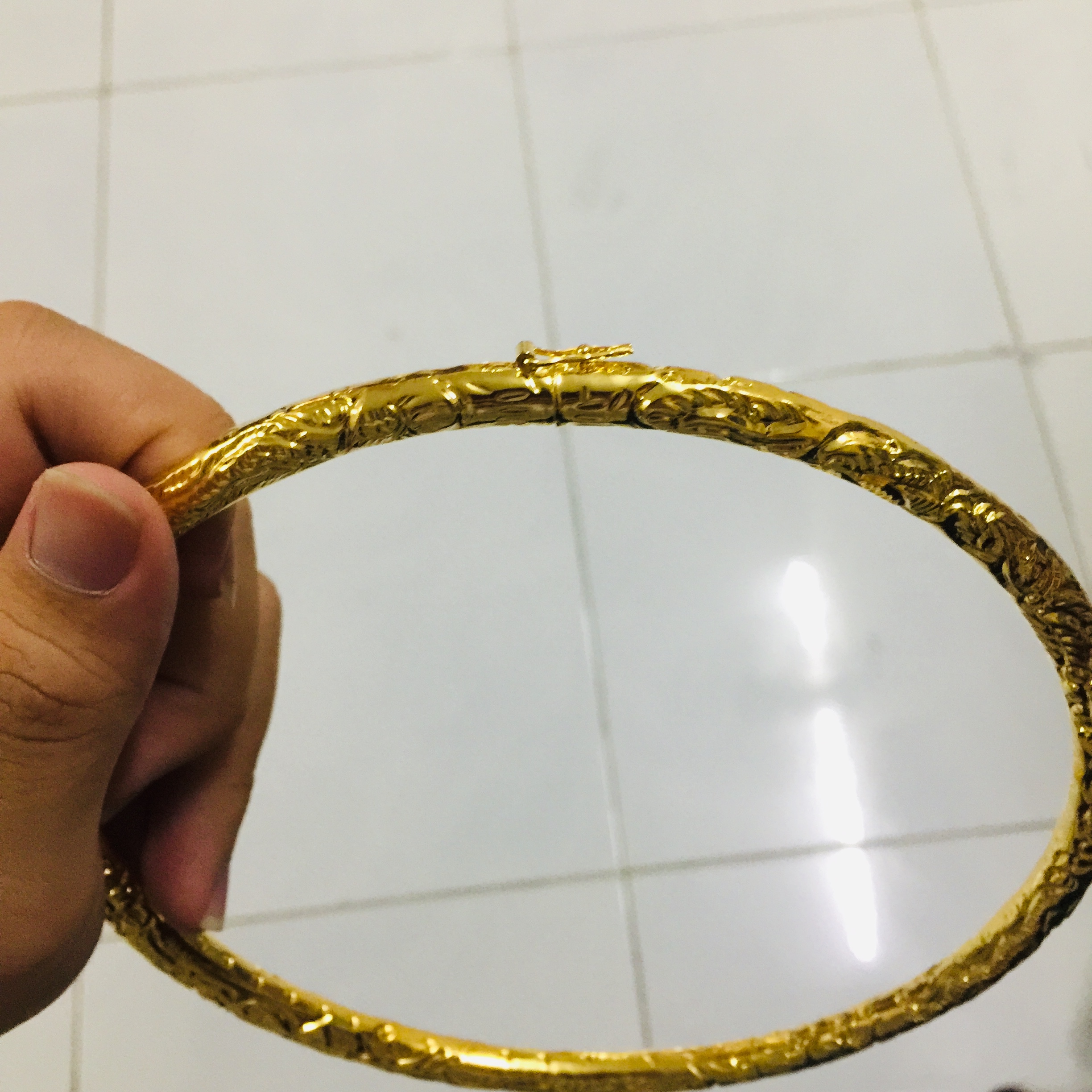 [HCM]KIỀNG CỔ MẠ VÀNG CHẠM RỒNG PHƯỢNG TINH XẢO