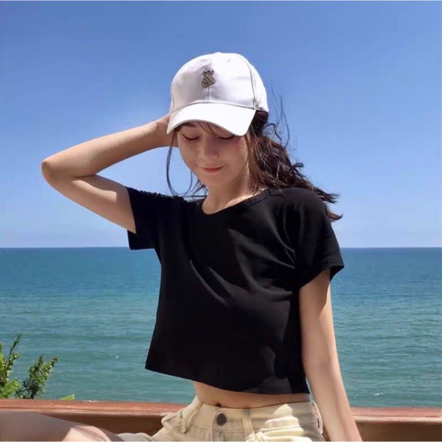 Áo cộc tay croptop cho nữ dáng xinh