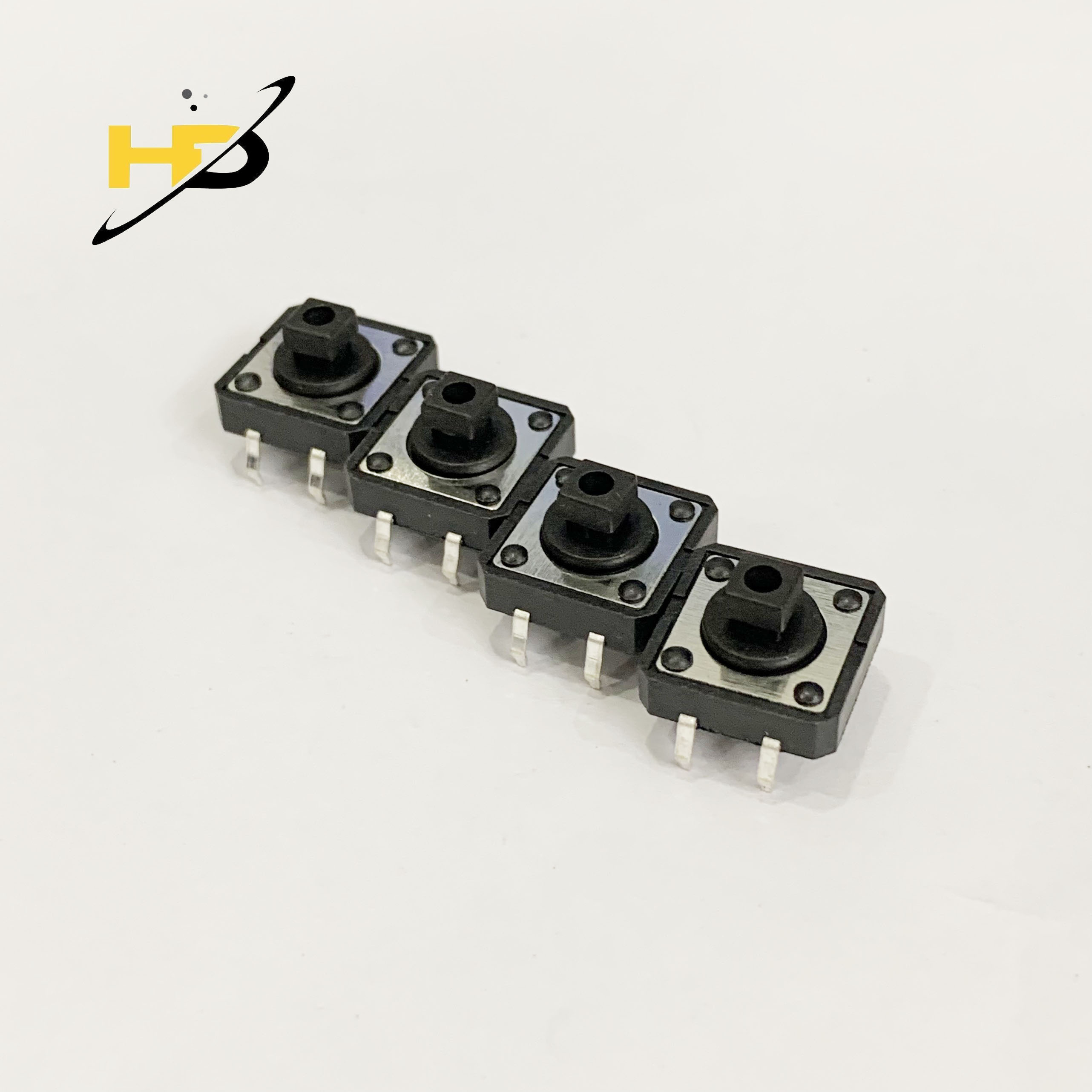 Combo 10 Nút Nhấn 12x12x7.3mm Màu Đen 4 Chân (Mới)