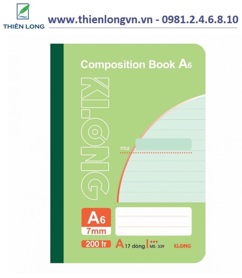 Sổ may dán gáy A6 - 200 trang; Klong 339