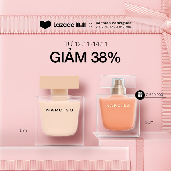 Nước hoa Narciso Rodriguez Narciso Eau De Parfum Poudree 90ml - Tặng Ambrée 50ml