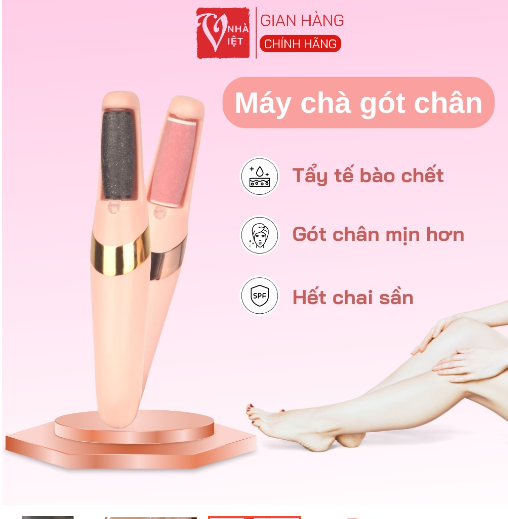 Máy chà gót chân tẩy tế bào chết , máy tẩy da chết gót chân cao cấp. chà gót chân tẩy da chết 2 chế độ và 2 đầu chà chất lượng ,mịn màng cho từng bước đi