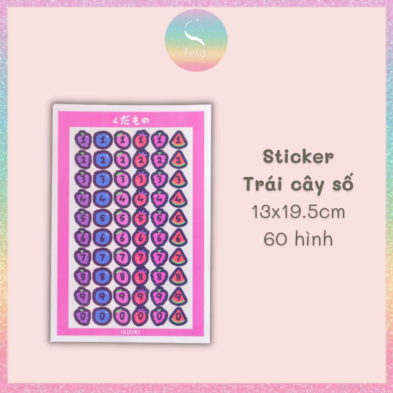 [HOTIS] Sticker chấm tròn, sao, tim đa dạng - Trang trí sổ, decor bàn học, dán tường