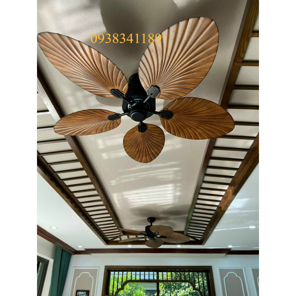 Quạt Trần Cánh lá cọ không đèn