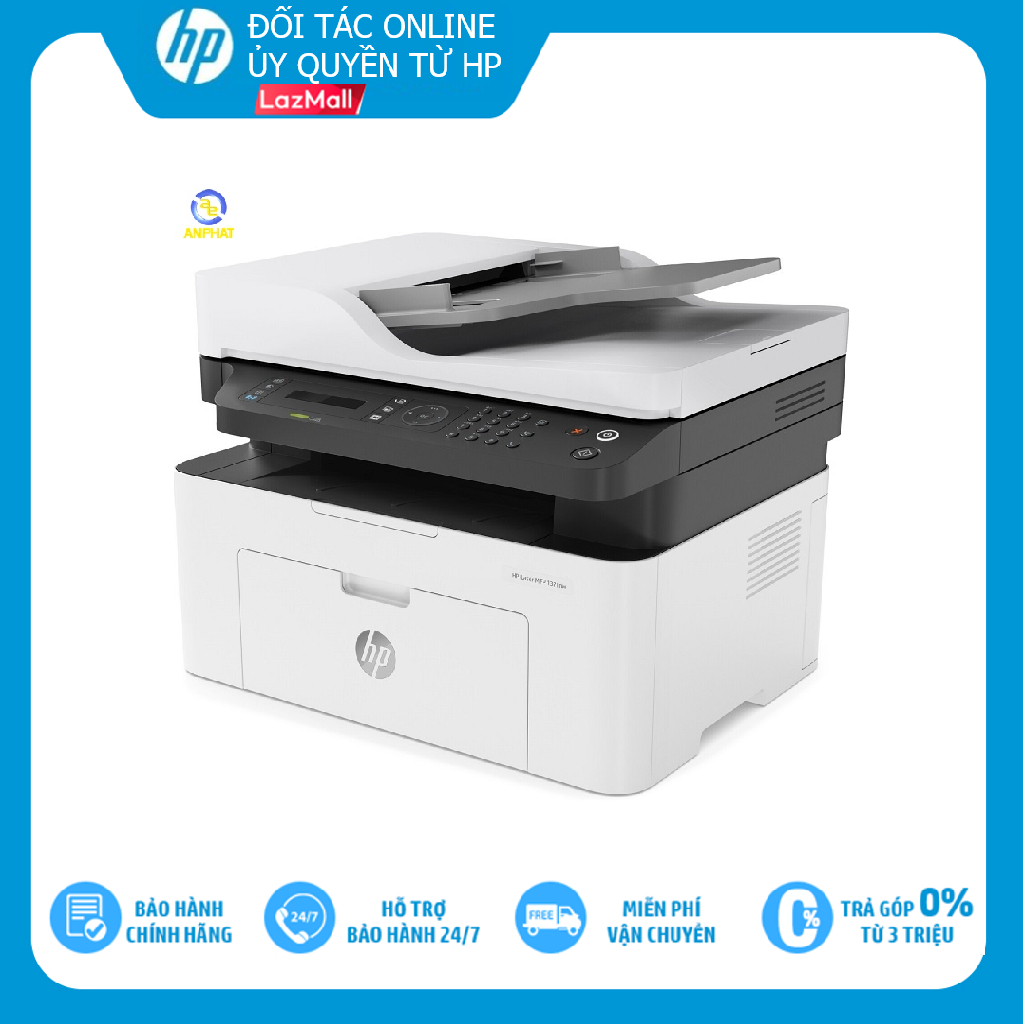 TRẢ GÓP 0% Máy in đa chức năng HP LaserJet MFP 137fnw 4ZB84A-Hàng chính hãng-BH 12 tháng