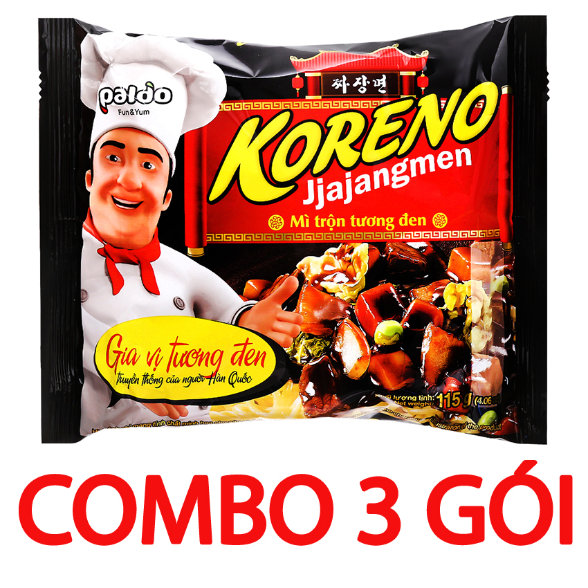 Mì Koreno vị Bò cay gói 100g COMBO 4 GÓI