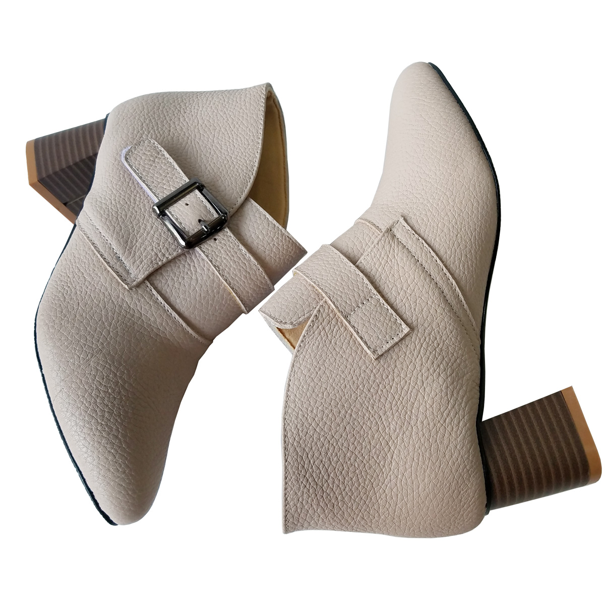 Giày Boot nữ Cổ Thấp BIGBEN Da Bò Cao 5 phân BTN6