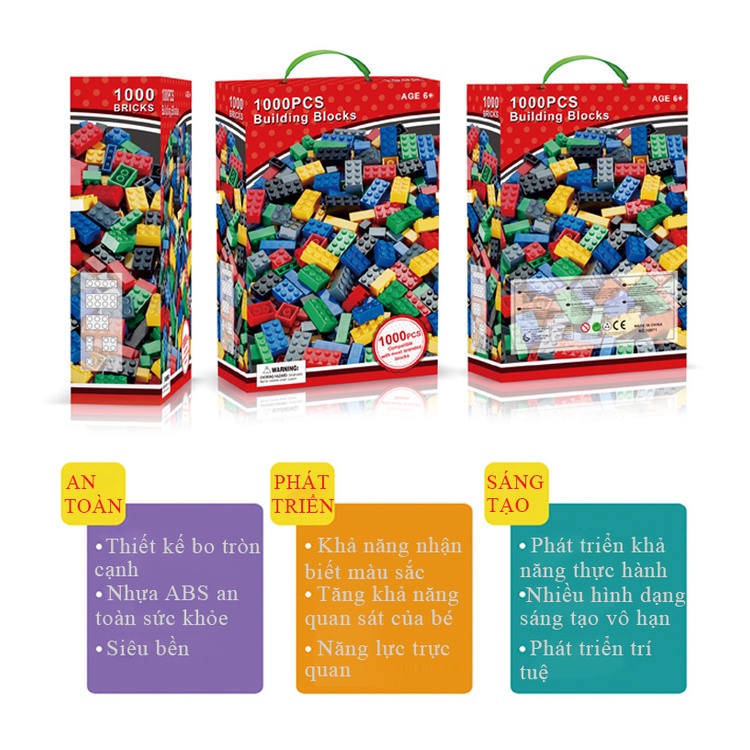 [Hoàn tiền 4%]Đồ chơi xếp hình lắp ráp 500 1000 chi tiết, Lego xếp hình đa dạng giành cho bé, phát triển trí tuệ cho bé.