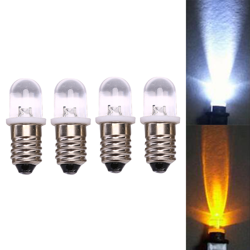 Greenwind 5pcs E10 Led Bulb DC 3V 4.5V Instrument Bulb Indicator Bulb Flashlight Bulb