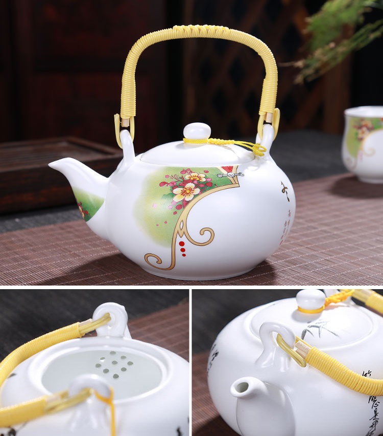 Bộ ấm chén sứ pha trà đạo Cảnh Đức Trấn