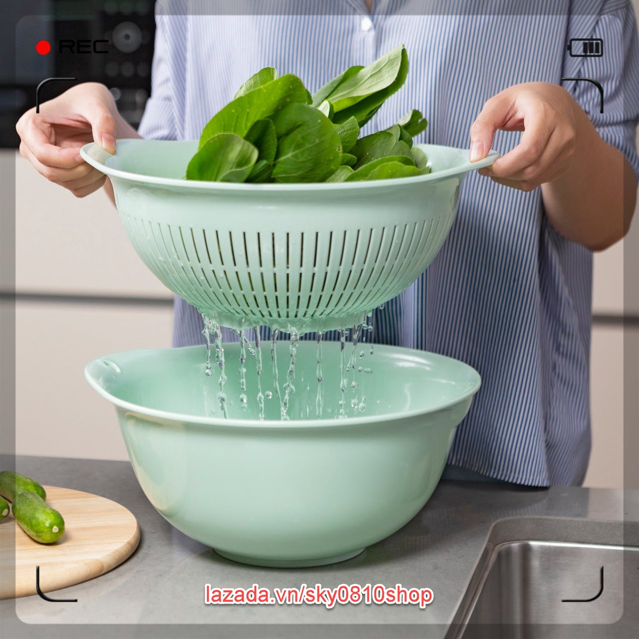 Bộ thau rổ cao cấp Inochi Yoko (hàng xuất Nhật)