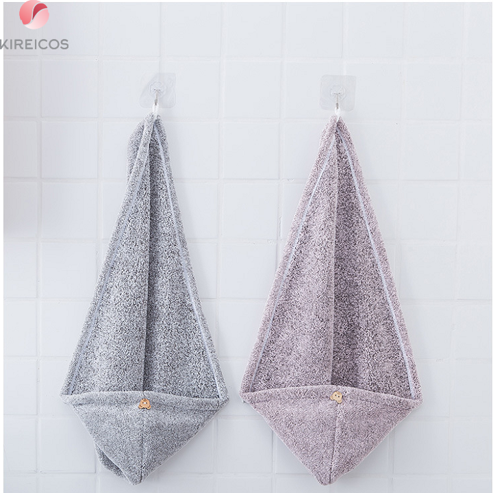 [HCM]Mũ Nón Trùm Ủ Tóc Nhanh Khô Vải Nhung Cao Cấp  – Giao Màu Ngẫu Nhiên - kireicos