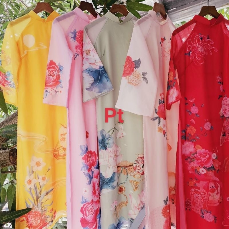 ��Áo dài cách tân tơ óng 4 tà cao cấp mới đẹp mềm mại áo dài đẹp giá rẻ  kèm ảnh thật chuẩn 100%
