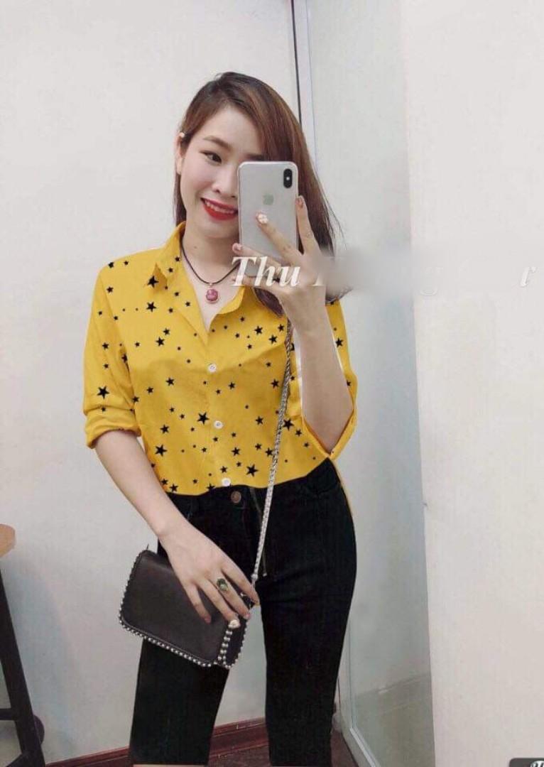 Áo sơ mi nữ họa tiết ngôi sao