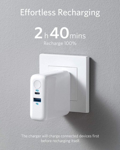 Sạc Anker Fusion 5000mAh PD 18w -  (A1624)