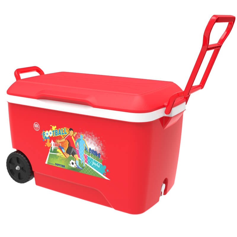 [HCM]Thùng đá vuông duy tân 60L có bánh xe