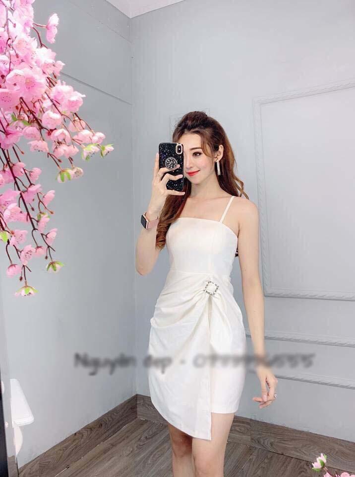 Đầm Nữ  Cup  Ngực  Lệch Chéo Thời Trang Kiểu Mới Sgr Đ43