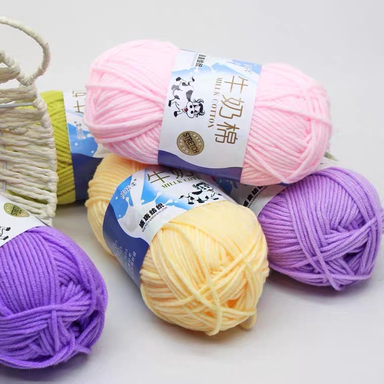 Len Milk Bò/Milk Cotton - Cuộn 50gr (Mã 01-50)