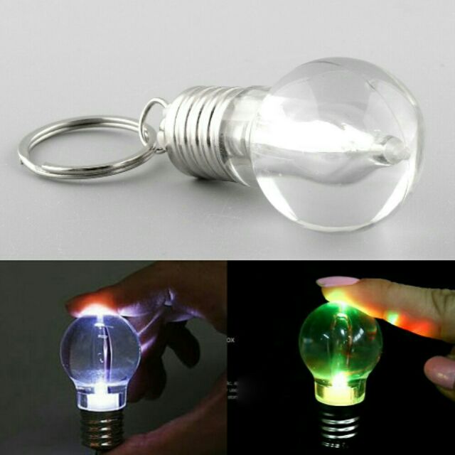 Móc khóa hình bóng đèn Led đổi màu