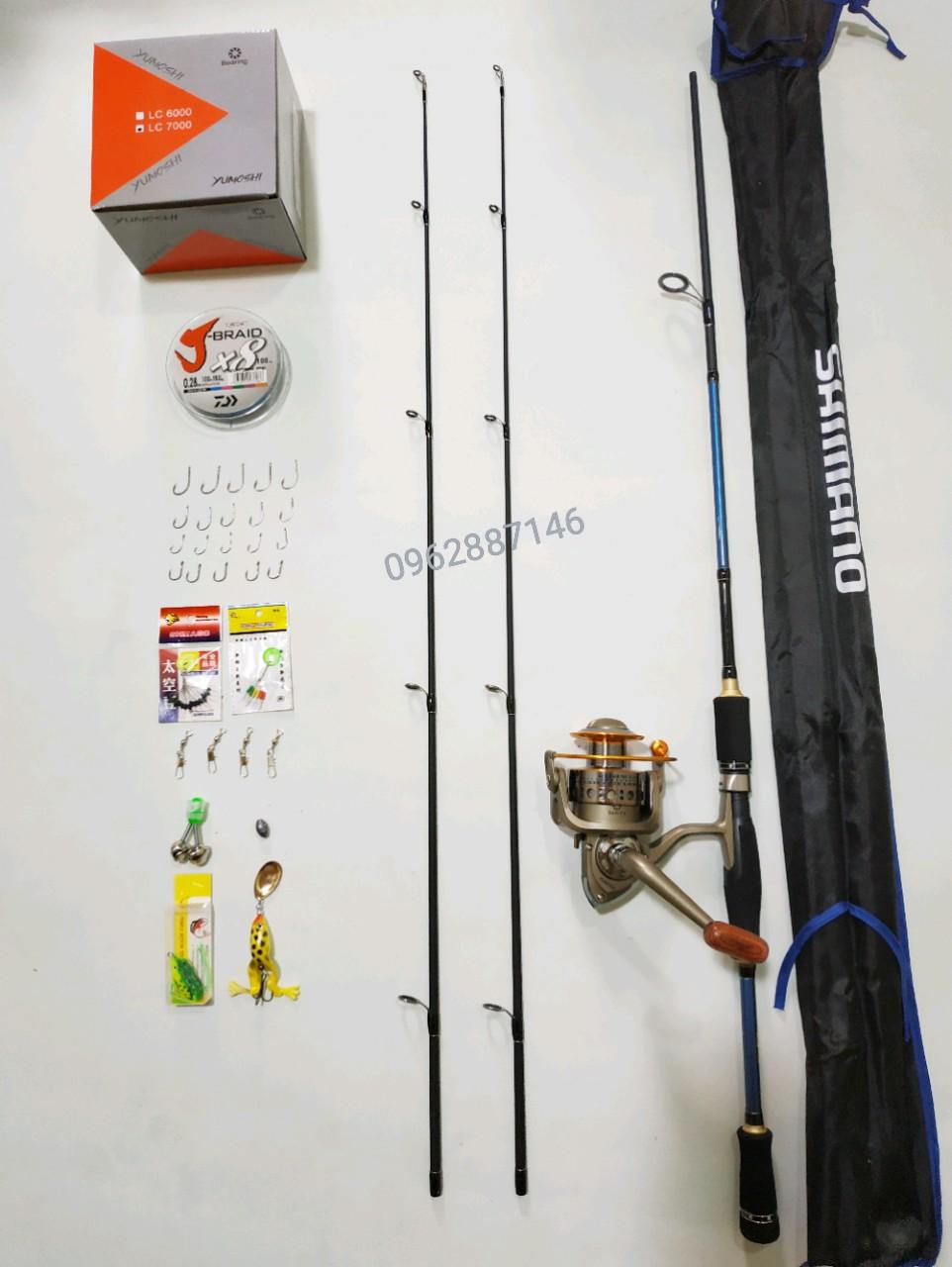 bộ cần câu cá shimano lure ul siêu dẻo kèm máy và phụ kiện