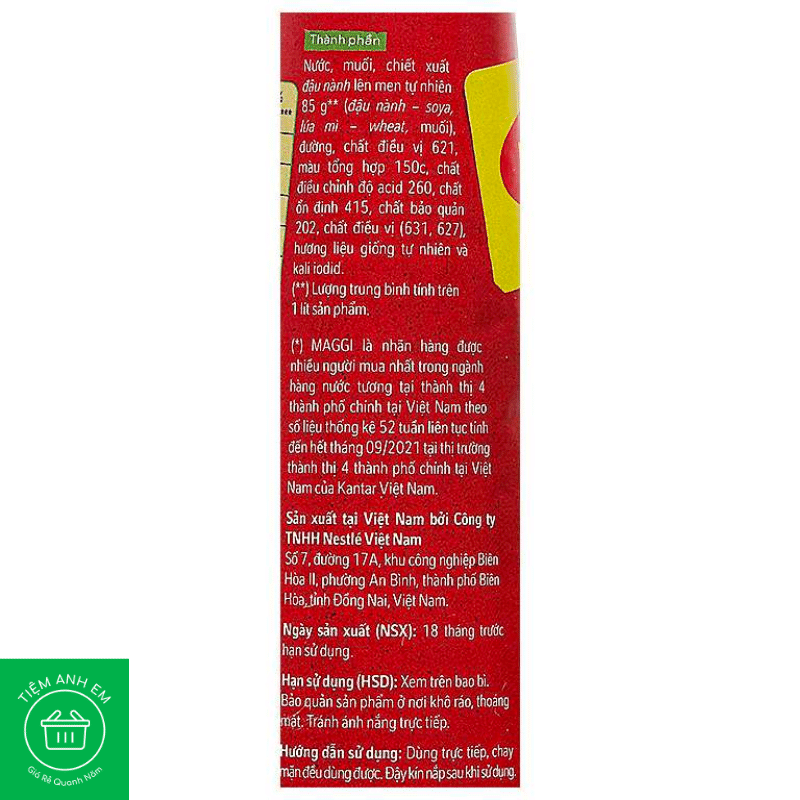 Nước tương đậu nành đậm đặc Maggi chai 300ml