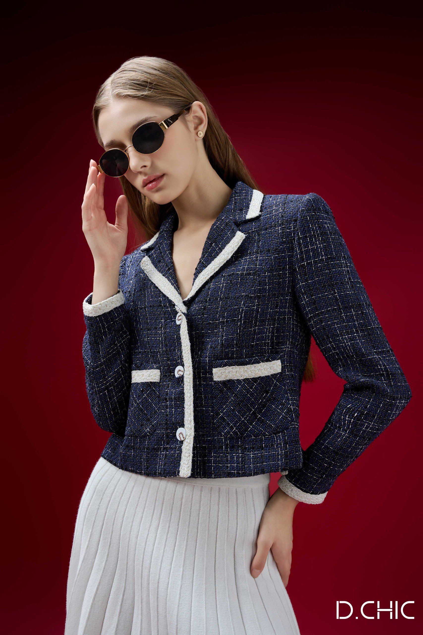 D.CHIC Chân váy len xếp ly MS: 388023