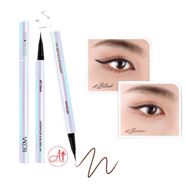 Vacosi waterproof eyeliner 24h bút kẻ mắt nước 24h không lem phiên bản mới -aidep
