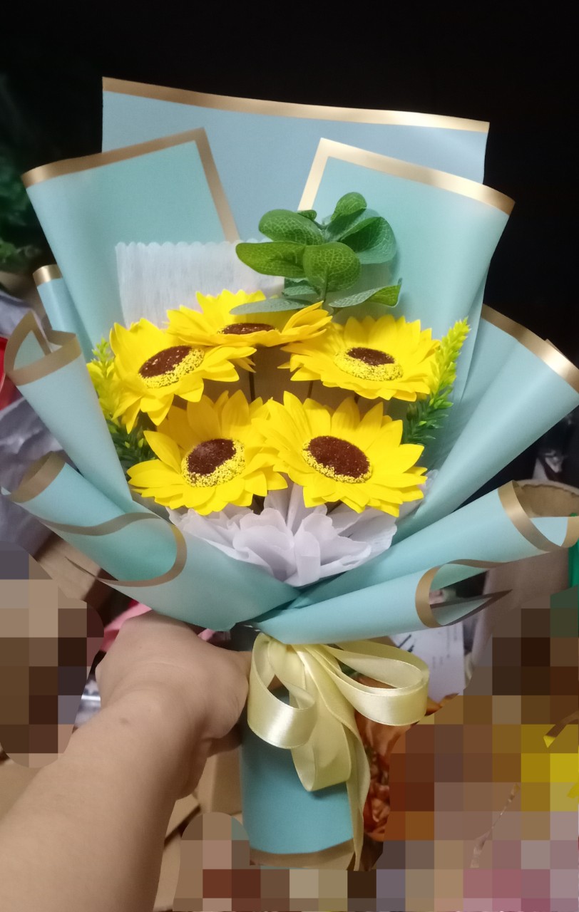 Bó hoa hướng dương sáp thơm MS 05N