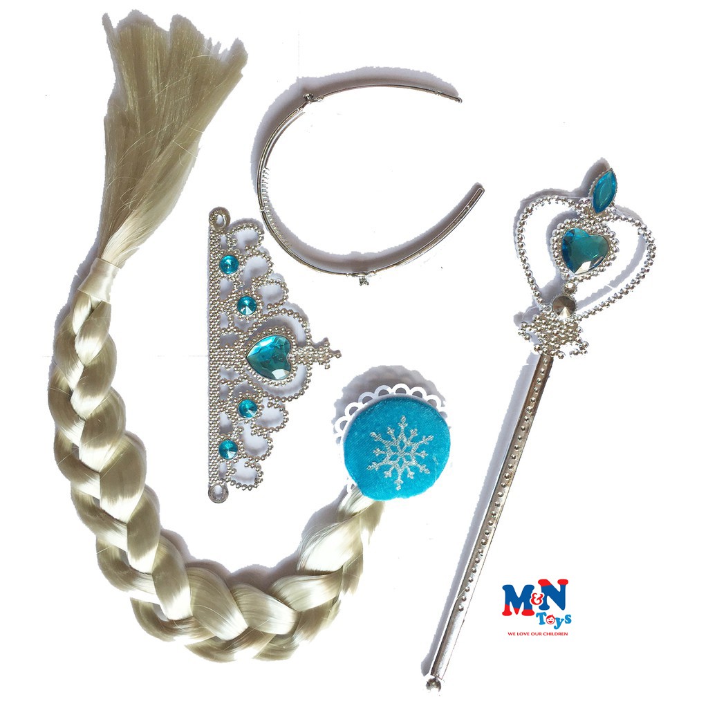 [7-11/12 VOUCHER 8%]Set vương miện , gậy, tóc Elsa