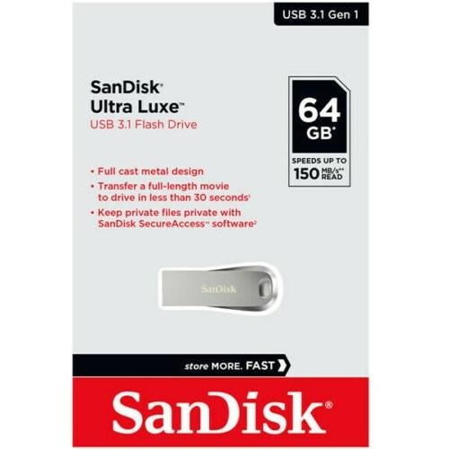 USB 3.1 SanDisk Ultra Luxe CZ74 64GB 150MB/s (Bạc) Nhất Tín Computer