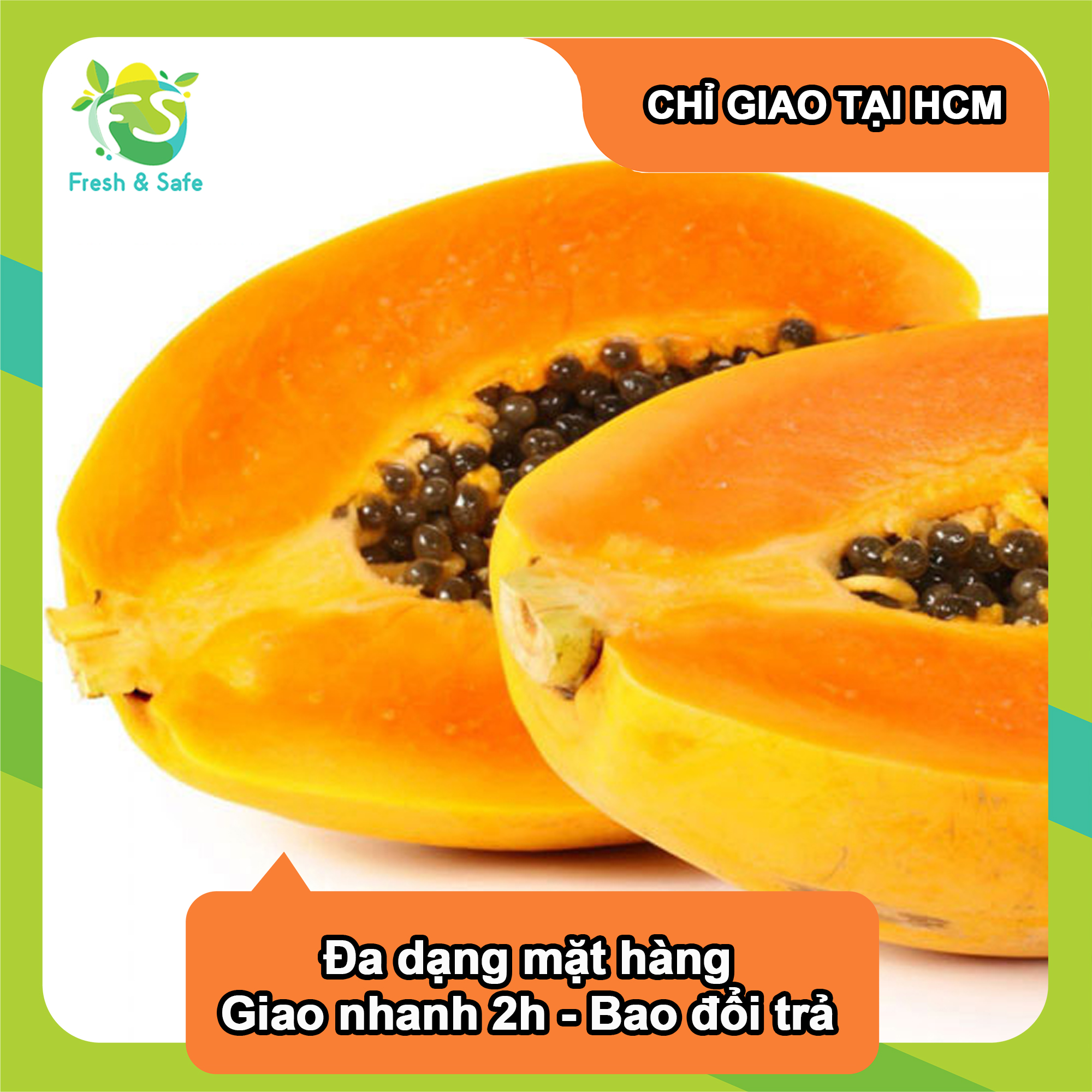 [Chỉ Giao HCM] Đu Đủ Ruột Vàng - trái 1kg