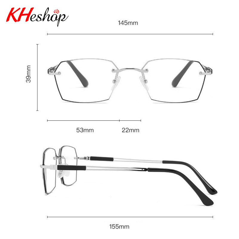 Kính lão trẻ trung dành cho người Trung Niên bị Viễn thị form không viền mã Y5213