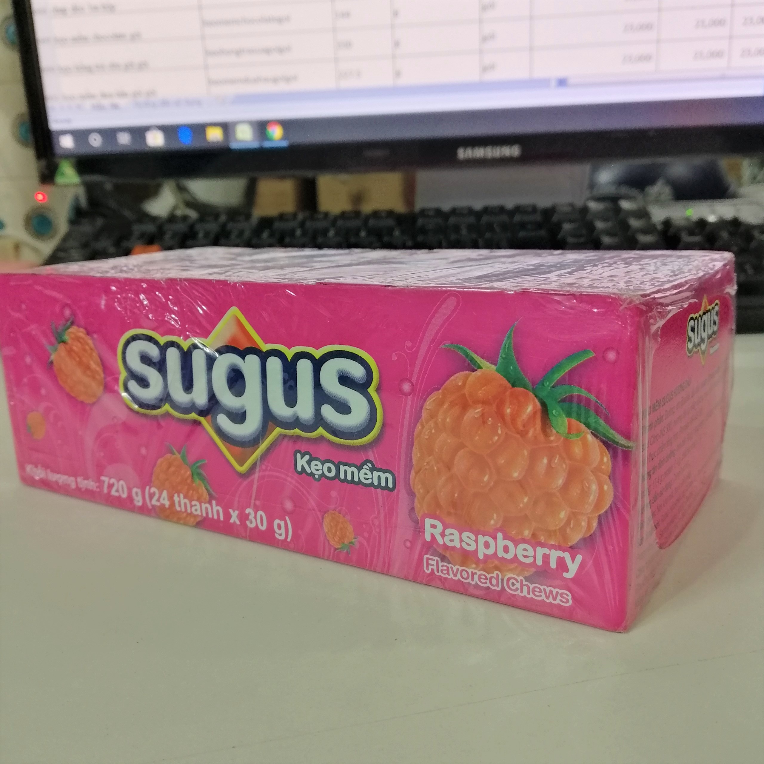 Kẹo Mềm Sugus Hương Vị Dâu (Lốc 24 thanh)