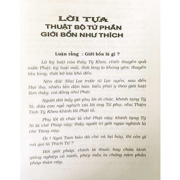 Sách - Luật Tứ Phần Giới Bổn Như Thích